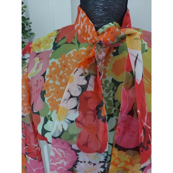 Vintage California Calliope Floral Dress-XS / S - Picture 3 of 10